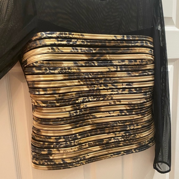 Joseph Ribkoff poly/spandex nylon stripe top 14 - Picture 2 of 6